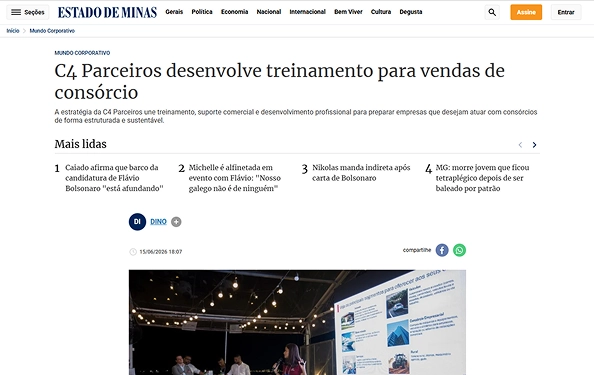 C4 Parceiros desenvolve treinamento para vendas de consórcio